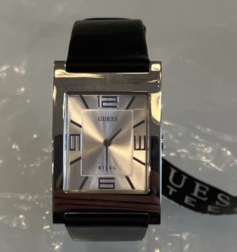 Guess black leather - guess, watch
