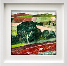 QUADRO OLIO ORIGINALE NUOVO 43cm X 43cm Frutta Natura Morta Schizzo Arte Di Artista