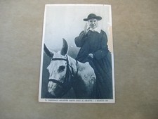 CARTOLINA DI PAPA SARTI PIO X° 1945 A CAVALLO DI UNA MULA-SANTUARIO CRESPANO-RSI