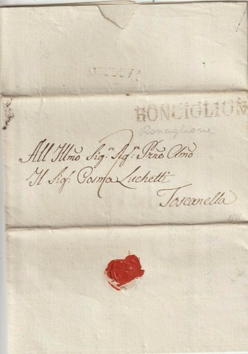 1838 prefilatelica con testo - 1838,