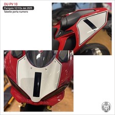 Adesivi tabelle portanumero 1 e nero cupolino coda Ducati Panigale V2/V2S 2025