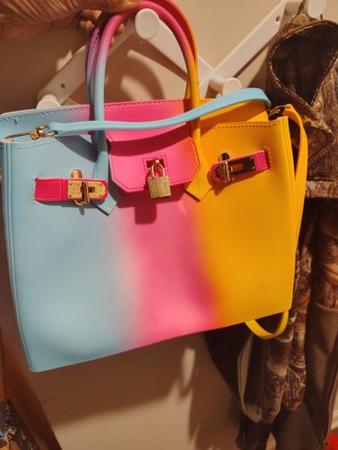 Borsa rigida multicolore con