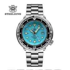 SD1975C STEELDIVE Tuna Automatico Diver Orologio Seiko NH35 Mov. Blu Oceano UK