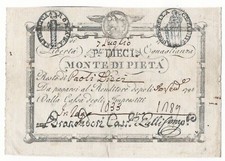 10 PAOLI  MONTE DI PIETÀ  PRIMA REPUBBLICA ROMANA 1798