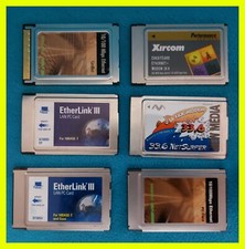 LAN PC Card lotto 6 varie: 3Com-Xircom-Kingmax-New Media + 2 accessori