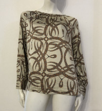 RICHARD ALLAN x H&M Maglia blusa beige fantasia arancione nera Tg EUR 42