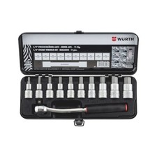 Chiavi a Bussola 1/2 Esagono a Cricchetto Professionali 11pz - WÜRTH 096513 110