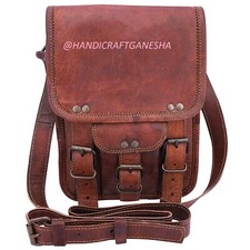 Borsa a tracolla mobile 11" Messenger vintage in vera pelle tracolla fatta a ...