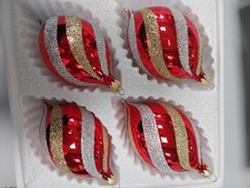 4 palline di Natale vintage