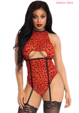 Sexy red leopard velvet - leopard,