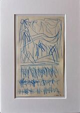 Riccardo Licata pastello 1973 Composizione 21,5x12,5 firmato con autentica