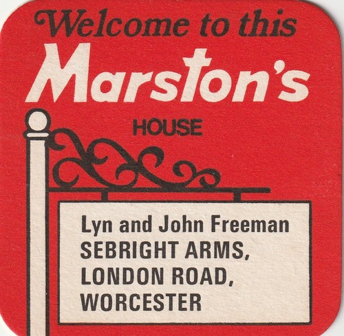Beer mat marstons - beer,
