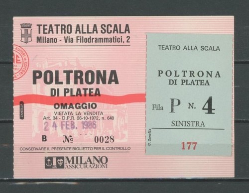 Biglietto omaggio teatro alla - omaggio,