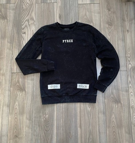 Felpa pyrex logotype nera uomo - logotype,