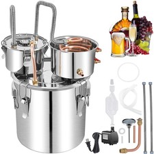 Distillatore Alcol con 2 Fusti per Uso Domestico in Acciaio Inox da 50L