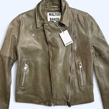 Giacca moto Walter Baker verde