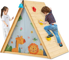 Casetta Da Gioco per Bambini a Triangolo Set in Legno per Nascondiglio 2-8anni