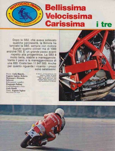 Advertising test moto bimota - moto,