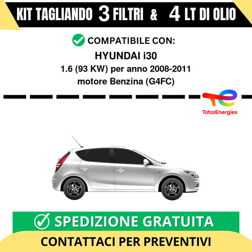 Tagliando per hyundai i30 6 - per, 1.6