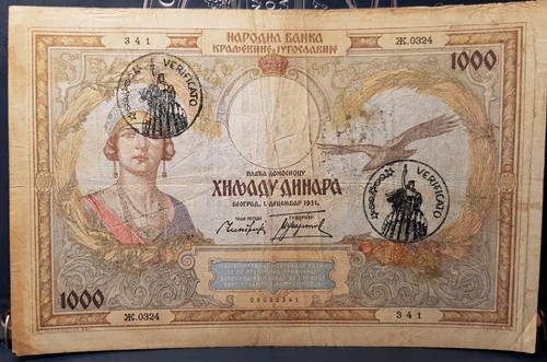 Banconota 1000 dinari - banconota,