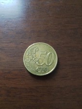 50 centesimi 2002 GRECIA moneta RARA  con Lettera F nella Stella