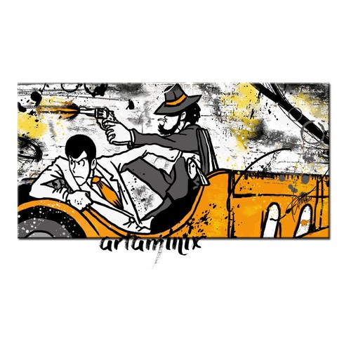 Quadro lupin iii inseguimento - quadro,
