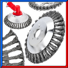 Testina Per Decespugliatore Metallica Spazzola in Acciaio Pavimenti Foro 25mm