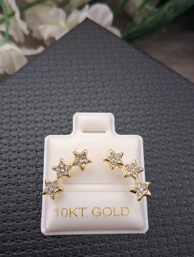 Aretes oro 10k - de, estrella