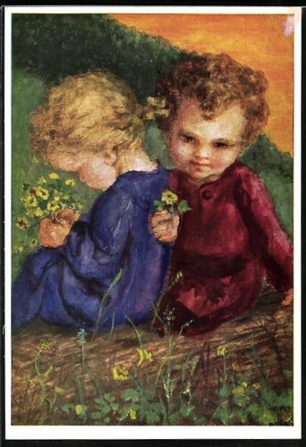 Cartolina artista maria - cartolina,