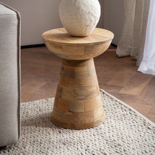 Tavolino legno massello ø37cm - tavolino,