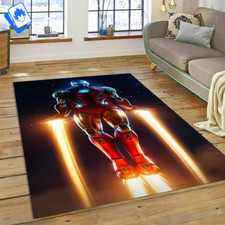 Tappeto Supereroi 120x160cm Iron Man Tony Stark Armatura Marvel Dc Comics