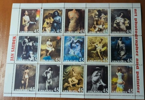 Foglio francobollo jan saudek - francobollo,