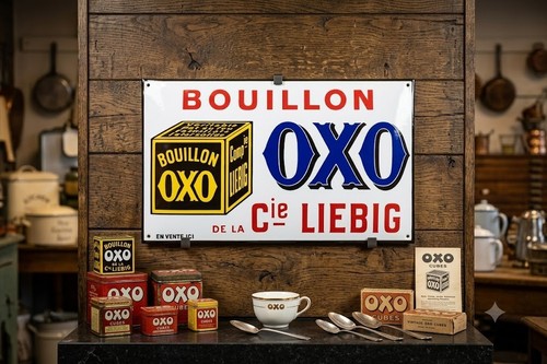Plaque émaillée oxo liebig - plaque,