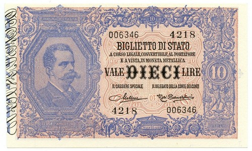 Lire biglietto stato - 10,