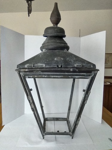Antico lampione gas rame - lampione,
