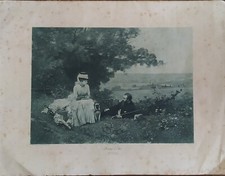 Stampa F. Heilbuth "Jour d'Etè"- Revue illustrèe Fotoincisore Goupil (fine 800)