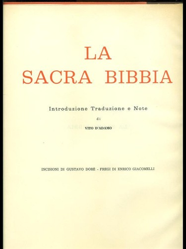 Sacra bibbia vv - sacra, aa.vv