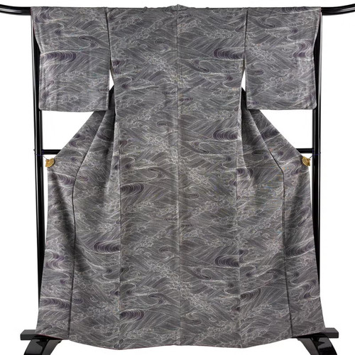 Kimono giapponese komon nero - kimono,