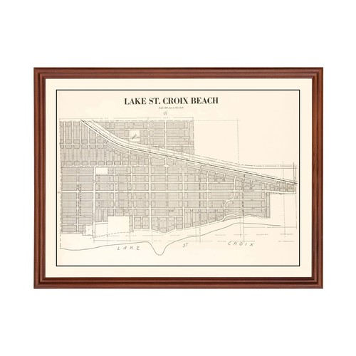 Vecchia mappa del lago st - lago,