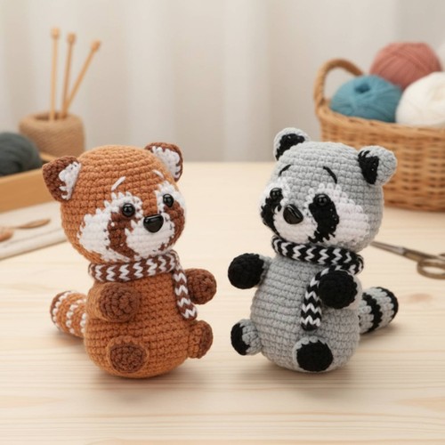 Kit uncinetto panda rosso - panda, e