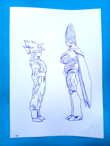 Disegno goku cell - di,