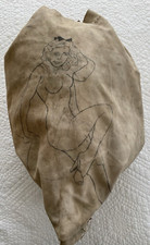 Vintage USMM Merchant Marine Canvas Bag CC NEIL ADKINS Nude Lady Pinup Girl ART