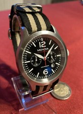 Mondia Chrono, 42mm, data, come nuovo, ottimo, cinturino NATO nuovo, acciaio inox, cronometro,
