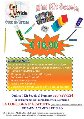 Kit scuola ufficio - scuola, -ufficio