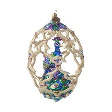 Ornamento uovo di pavone Jay