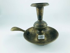 Large Antique Brass Candle