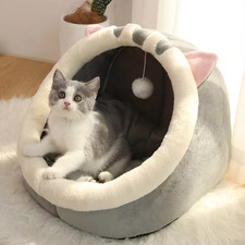 Letto Gatto Cane Cuccia Deep Sleep Pieghevole Lavabile Sacca Cuscino Tappeto.