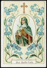 antico santino cromo-holy card S.AGNESE DI BOEMIA