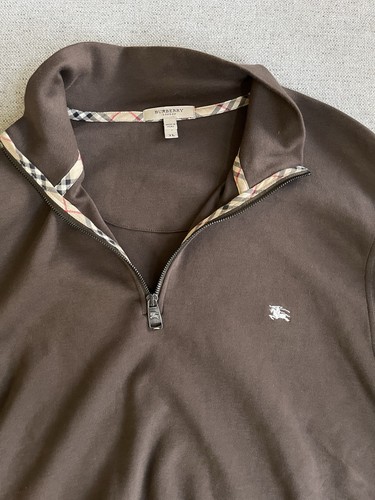 Burberry quarter zip marrone - burberry,