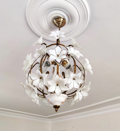 Lampadario vintage vetro - lampadario,